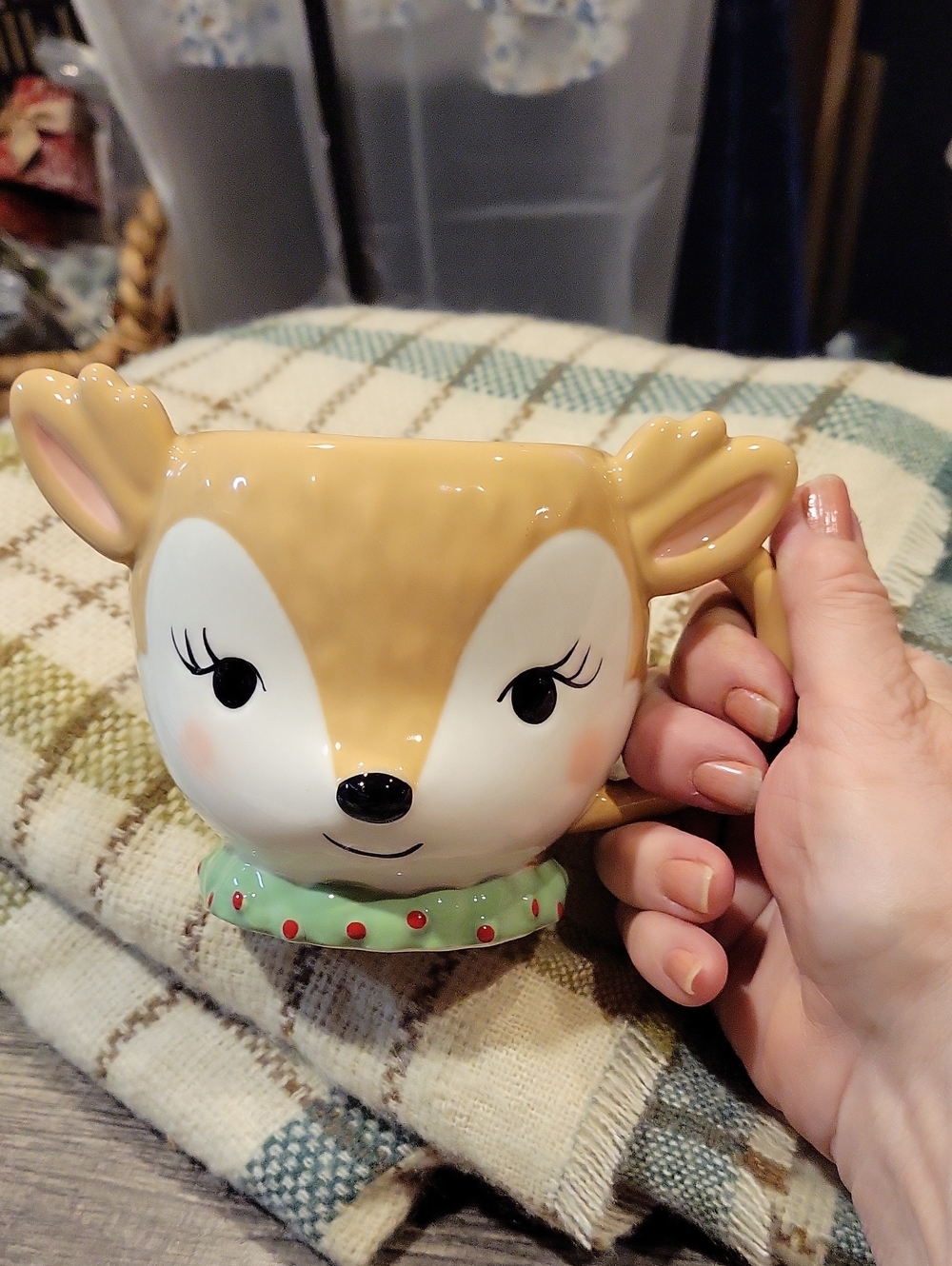 Reindeer Mug / Fawn Coffee Cup Like New,never Used Hallmark